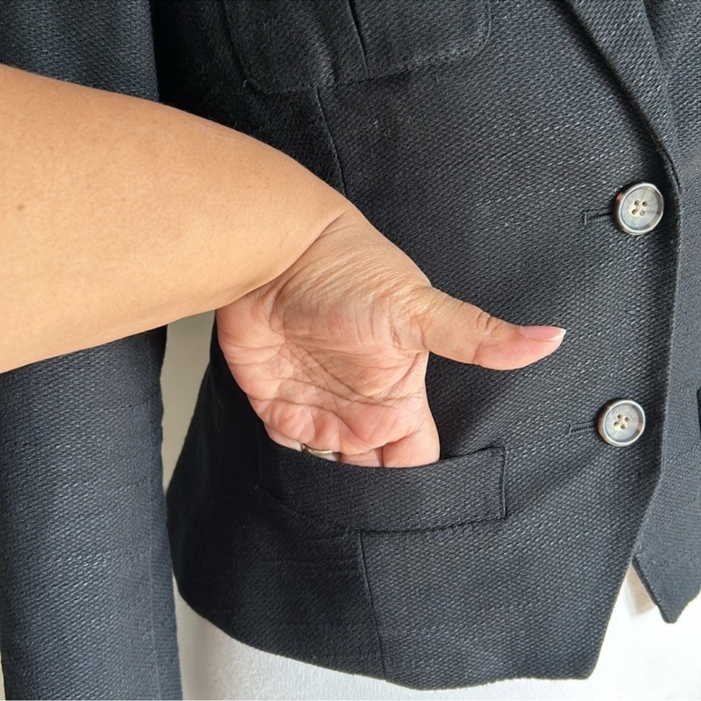 Banana Republic Black Textured Blazer - Picture 3 of 5